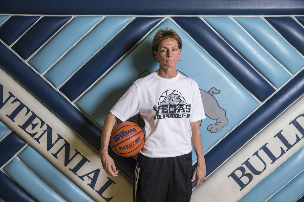 Centennial High School basketball coach Karen Weitz on Thursday, June 14, 2018, at Centennial H ...