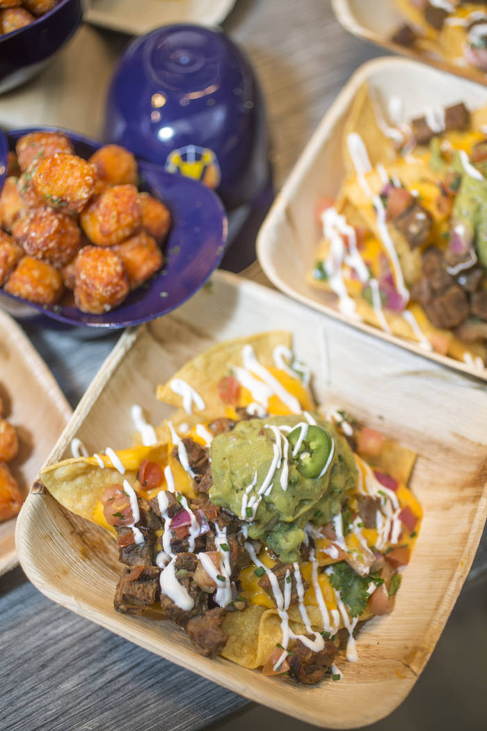 Crunch Time Nachos from Las Vegas Ballpark Food Icons during Aviators media day near Las Vegas ...