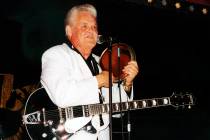 This 2002 photo released by Redbush Classics Records shows rockabilly Hall of Famer Billy Adams ...