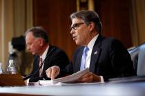 Energy Secretary Rick Perry testifies before the Senate Energy and Natural Resources Committee ...