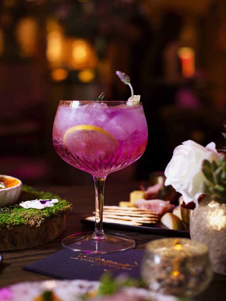 The "Giggy Tonic" cocktail at Vanderpump Cocktail Garden at Caesars Palace. (Caesars Entertainment)