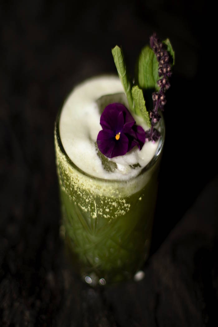 The "Matcha Matcha Man" cocktail at Vanderpump Cocktail Garden at Caesars Palace. (Caesars Ente ...