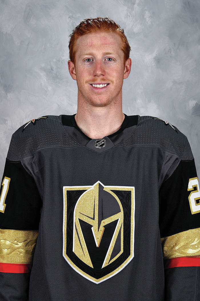 LAS VEGAS, NV - SEPTEMBER 14: Cody Eakin of the Vegas Golden Knights poses for his official he ...