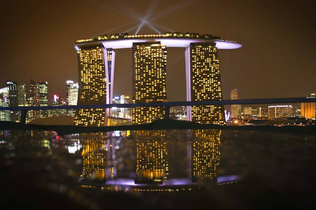 File:Marina Bays Sands Hotel from the bridge connecting to the