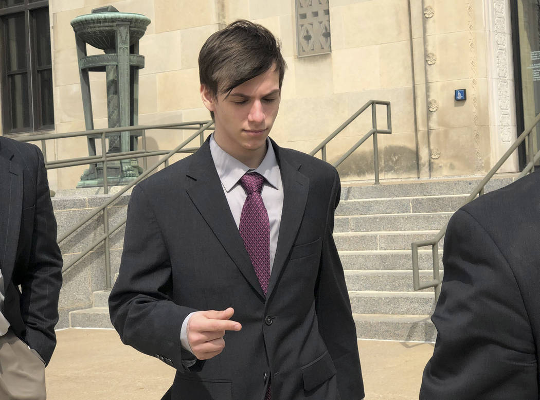 Casey Viner, an Ohio gamer accused of recruiting a prankster to make a bogus emergency call, le ...