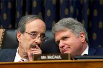 House Foreign Affairs Committee Chairman Rep. Eliot Engel D-N.Y., left, speaks Feb. 13, 2019, w ...