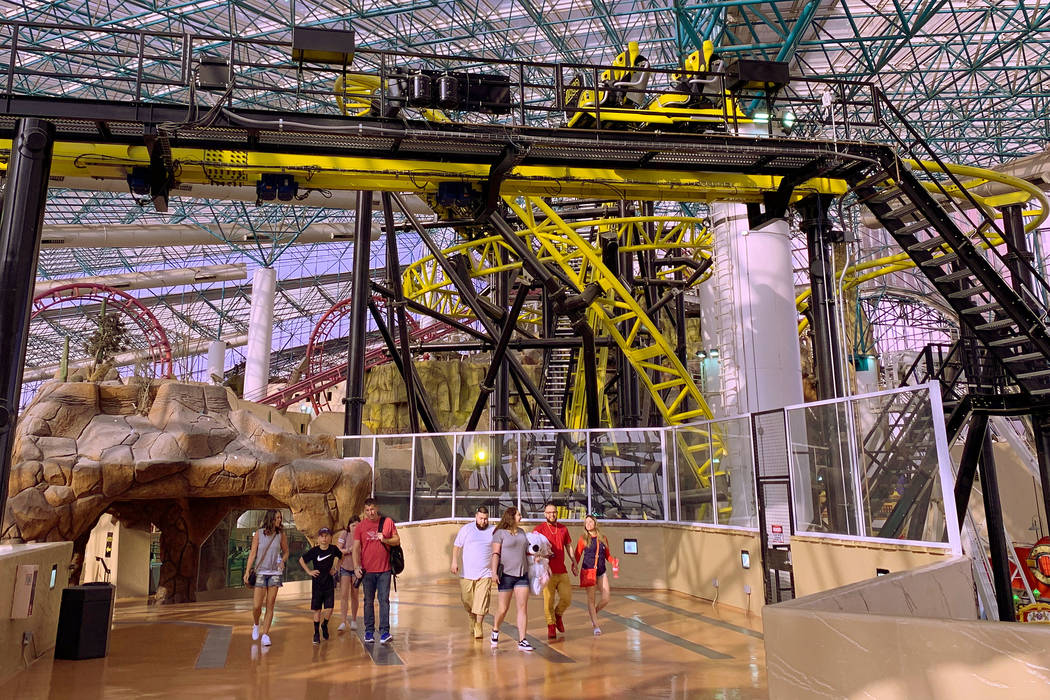 The closed El Loco roller coaster in Circus Circus Adventuredome in Las Vegas Thursday, April 4 ...