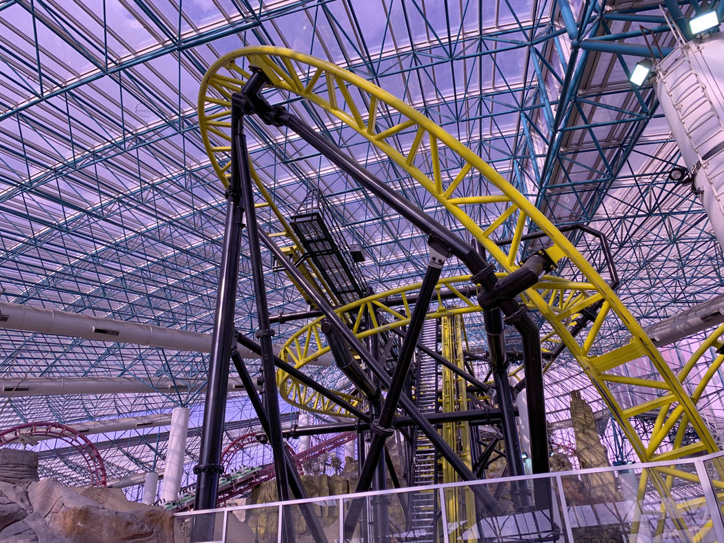 The closed El Loco roller coaster in Circus Circus Adventuredome in Las Vegas Thursday, April 4 ...