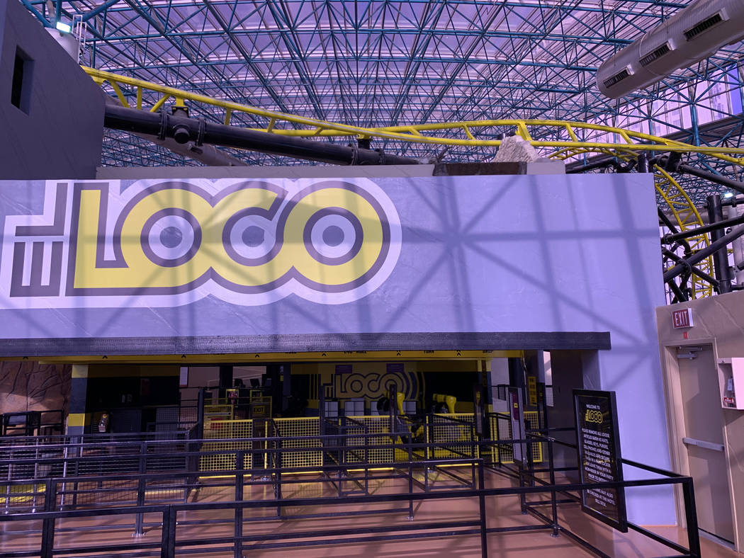The closed El Loco roller coaster in Circus Circus Adventuredome in Las Vegas Thursday, April 4 ...