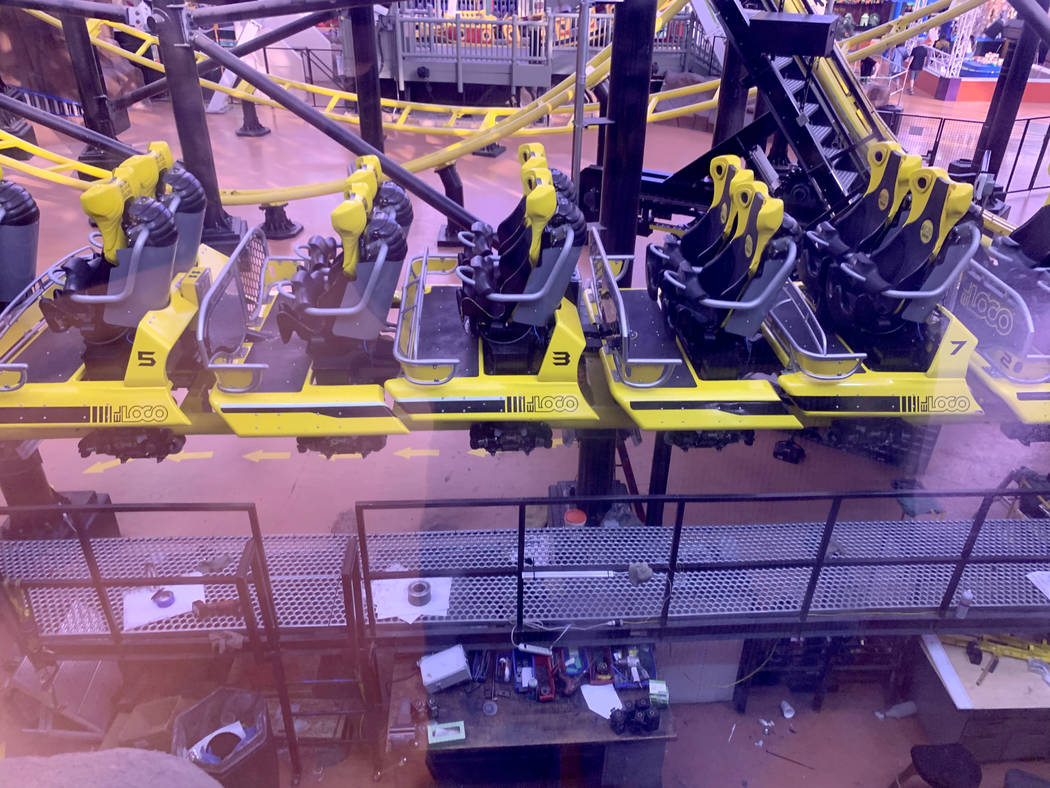 The closed El Loco roller coaster in Circus Circus Adventuredome in Las Vegas Thursday, April 4 ...
