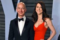 Jeff Bezos and wife MacKenzie Bezos arrive at the Vanity Fair Oscar Party in Beverly Hills, Cal ...