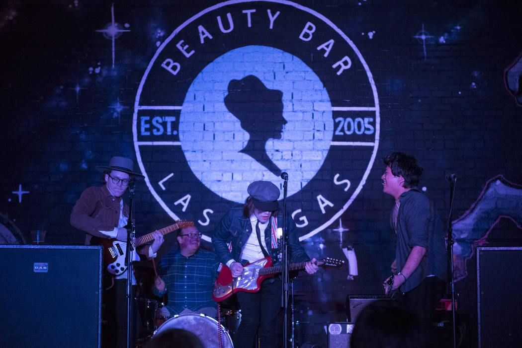 The Astaires performs at Beauty Bar during the third night of the Neon Reverb music festival in ...
