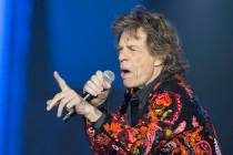In this Oct. 22, 2017 file photo, Mick Jagger of the Rolling Stones performs at U Arena in Nant ...