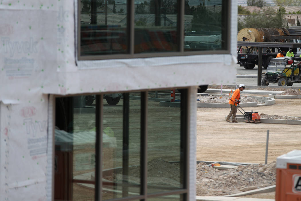 The Tanager Luxury Apartments under construction at the intersection of Sahara Avenue and Pavil ...