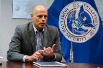 Acting ICE director Ron Vitiello gestures during a Nov. 9, 2018, interview in Richmond, Va. The ...