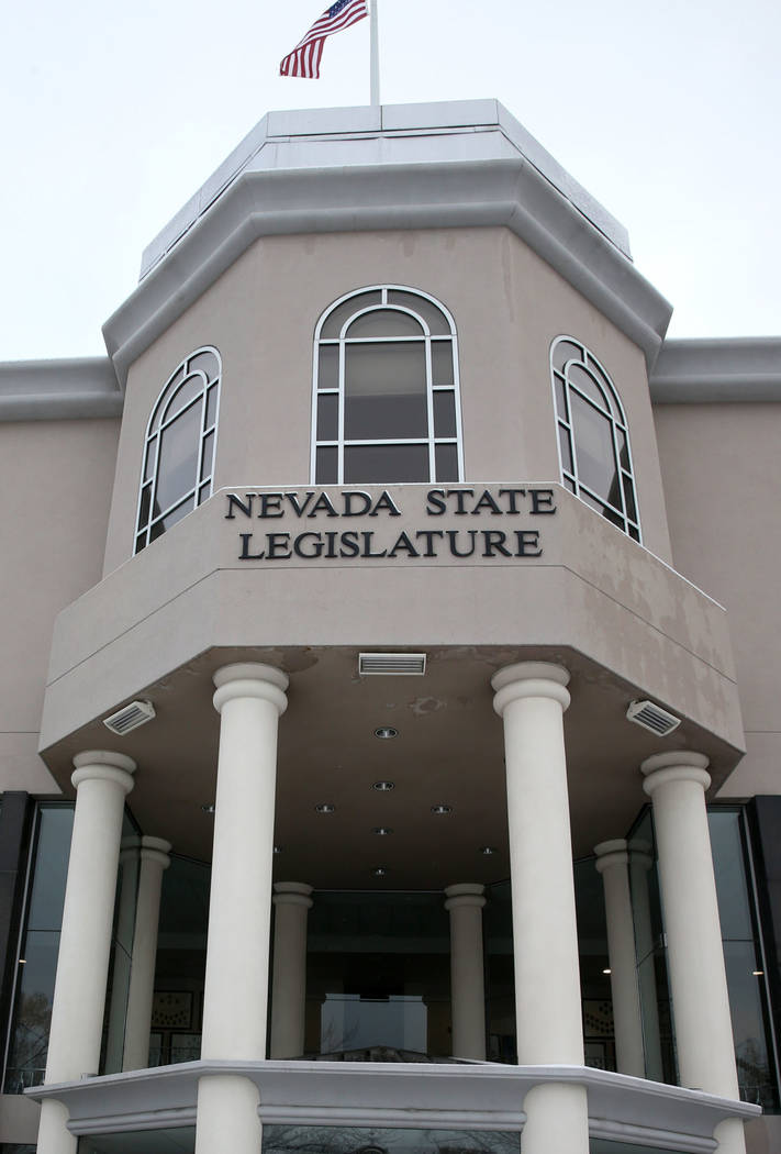 This Feb. 4, 2019, file photo shows the Legislative Building in Carson City. (K.M. Cannon/Las V ...