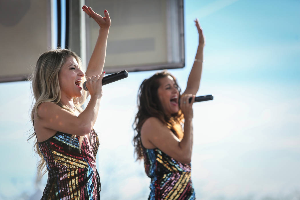 Musical group Lady Luck performs on stage at the 29th Annual AIDS Walk Las Vegas at Town Square ...
