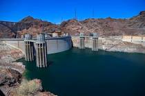 This May 31, 2018 file photo shows Hoover Dam that impounds Lake Mead on the Colorado River nea ...