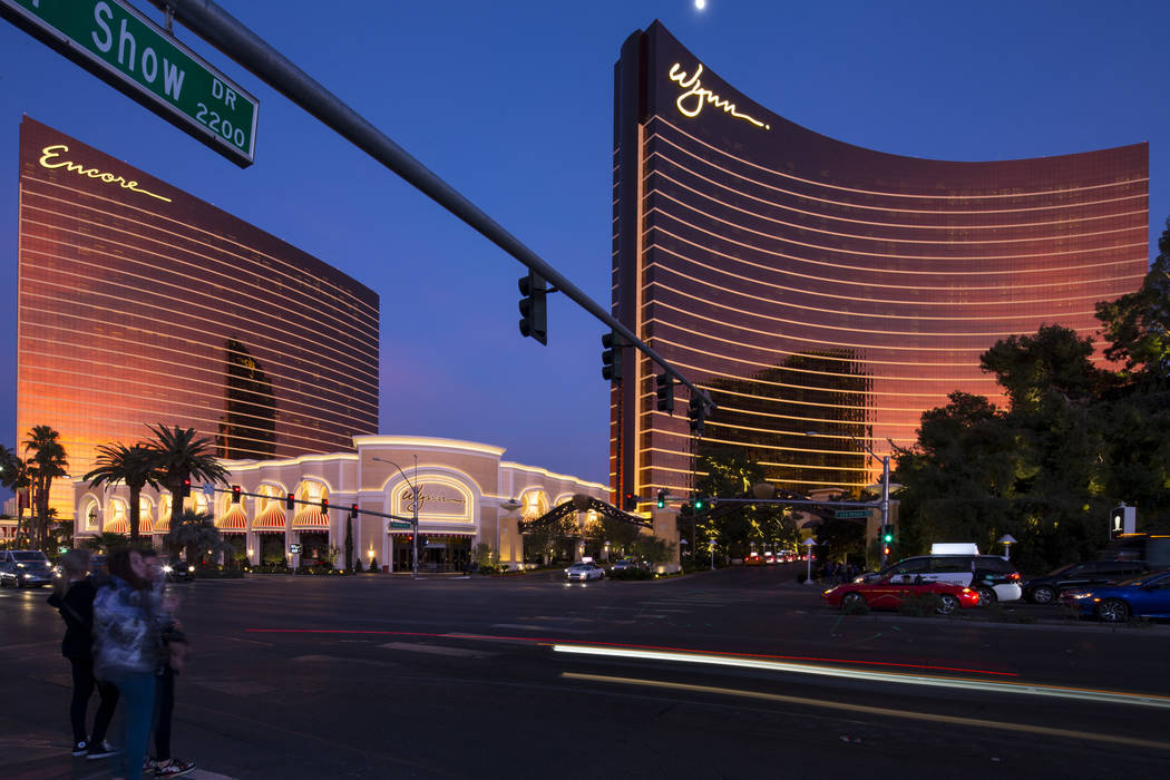 Encore and Wynn Las Vegas on the Las Vegas Strip. (Richard Brian/Las Vegas Review-Journal) @veg ...