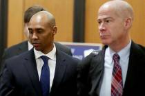 Former Minneapolis police officer Mohamed Noor, center, is accompanied by his attorneys Peter W ...