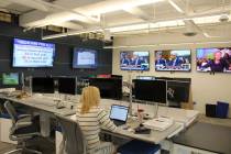 Campaign staff is starting to occupy the war room at the Trump re-election campaign's Virginia ...