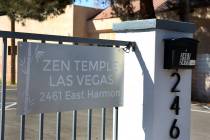 ZEN Temple at 2461 E. Harmon Avenue is seen on Friday, March, 29, 2019, in Las Vegas. (Bizuayeh ...