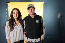 In this March 29, 2016 photo, Joanna Gaines, left, and Chip Gaines pose for a portrait in New Y ...
