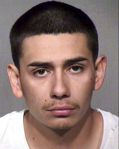 Joshua Gonzalez is pictured in this April 4, 2019 booking photo provided by the Maricopa County ...