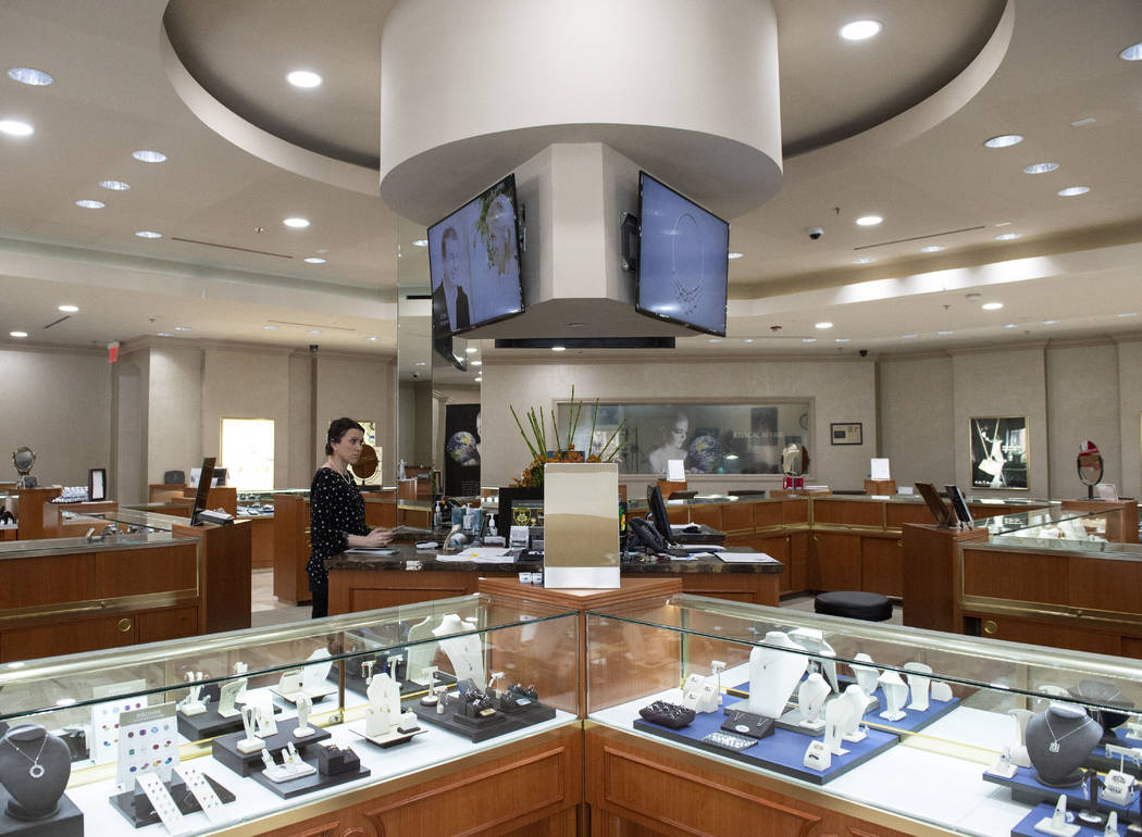 Inside the MJ Christensen Diamonds store in Las Vegas, Thursday, April 4, 2019. (Caroline Brehm ...