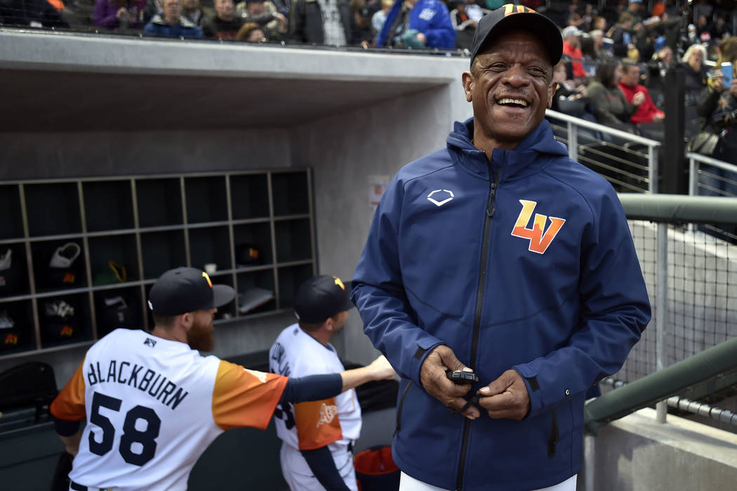 Retired Major League baseball player and now special coach for the Las Vegas Aviators Rickey He ...