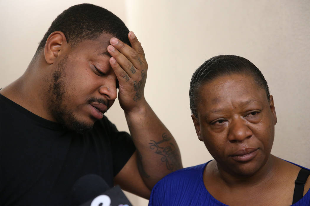 Danaun Davis, left, and his mother Leticia, are interviewed about the death of his daughter La' ...