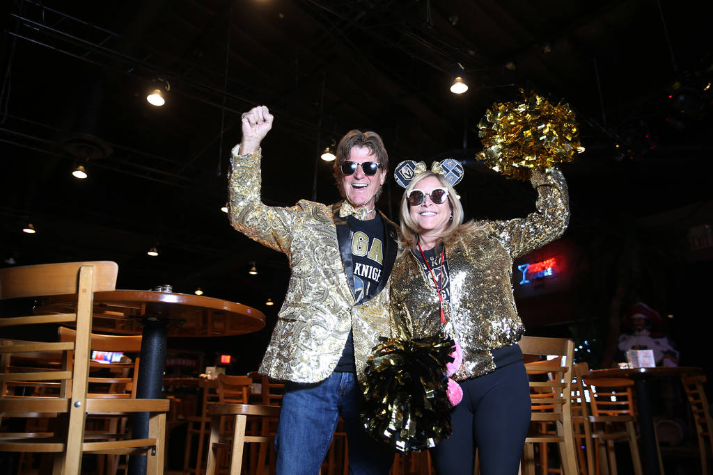 Tommy Rocker, left, and his wife Donna, owners of Tommy Rocker's in Las Vegas, are photographed ...