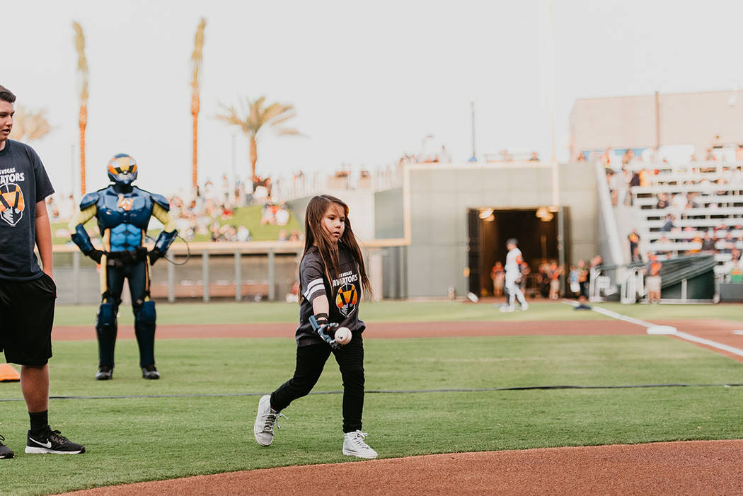 The Howard Hughes Corp. The season opener included a first pitch from Hailey Dawson, a celebrat ...