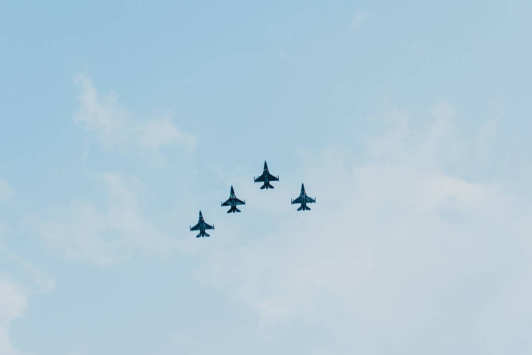 The night was also highlighted by a flyover from the United States Air Force Aggressors. (The H ...