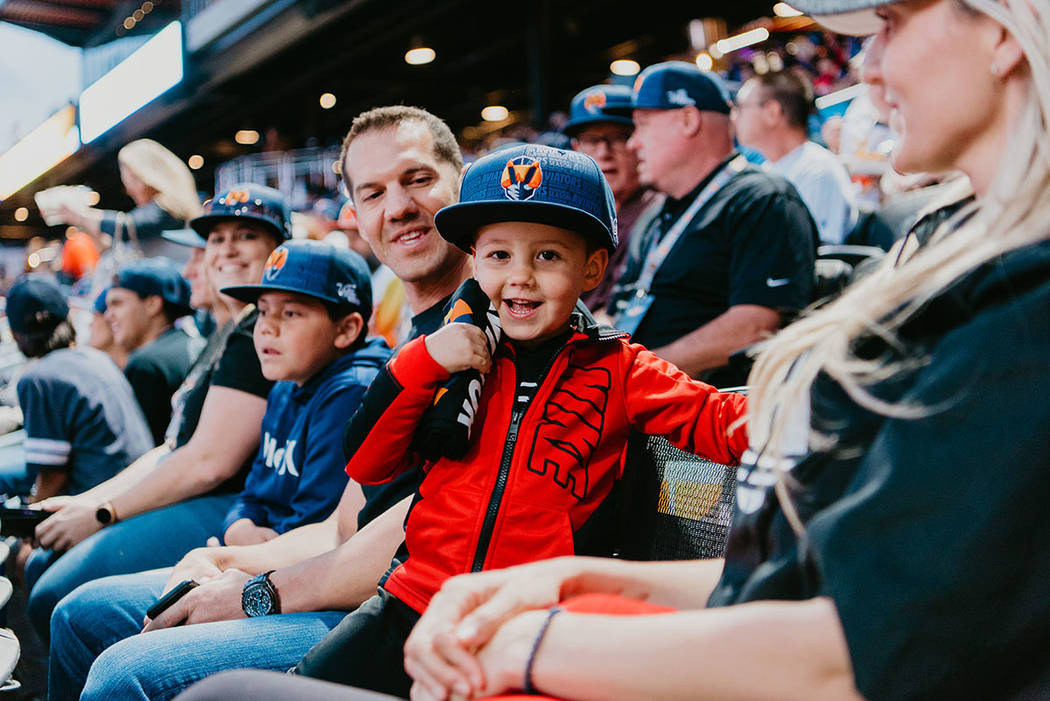 Fans watch the game at the April 9 season opener of the Las Vegas Aviators. (The Howard Hughes ...