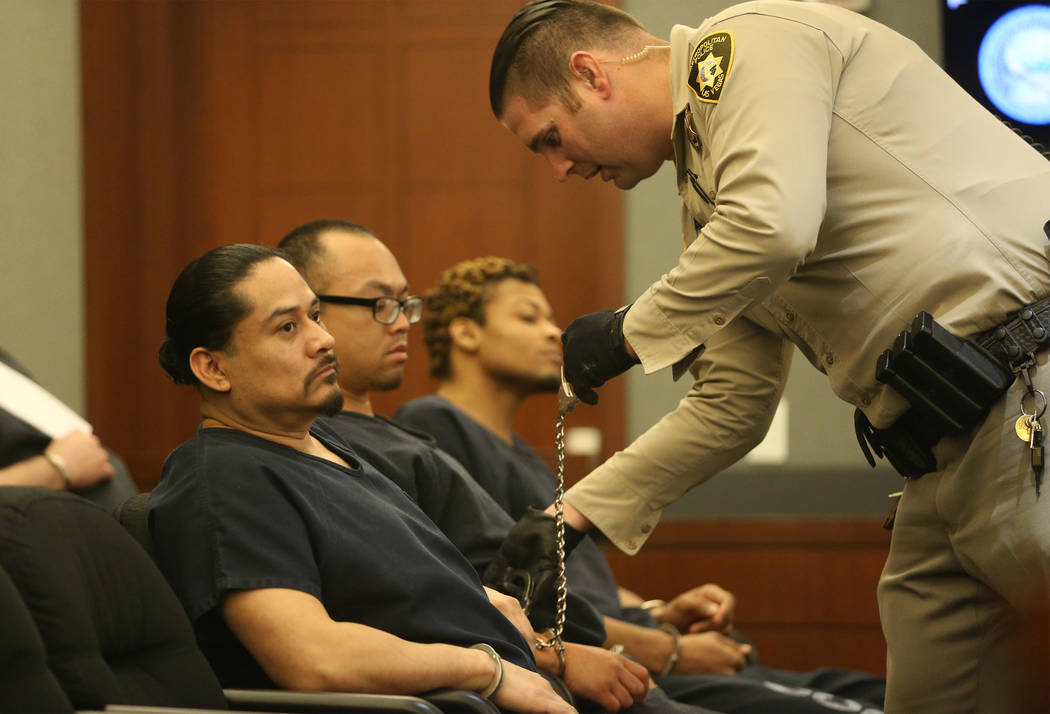Antonio Macedo during his sentencing hearing at the Regional Justice Center in Las Vegas, Thurs ...
