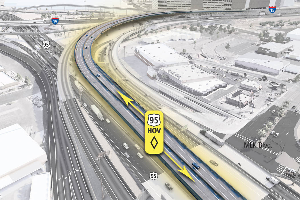 U.S. 95 will be narrowed to two lanes so that crews can split the northbound and southbound lan ...