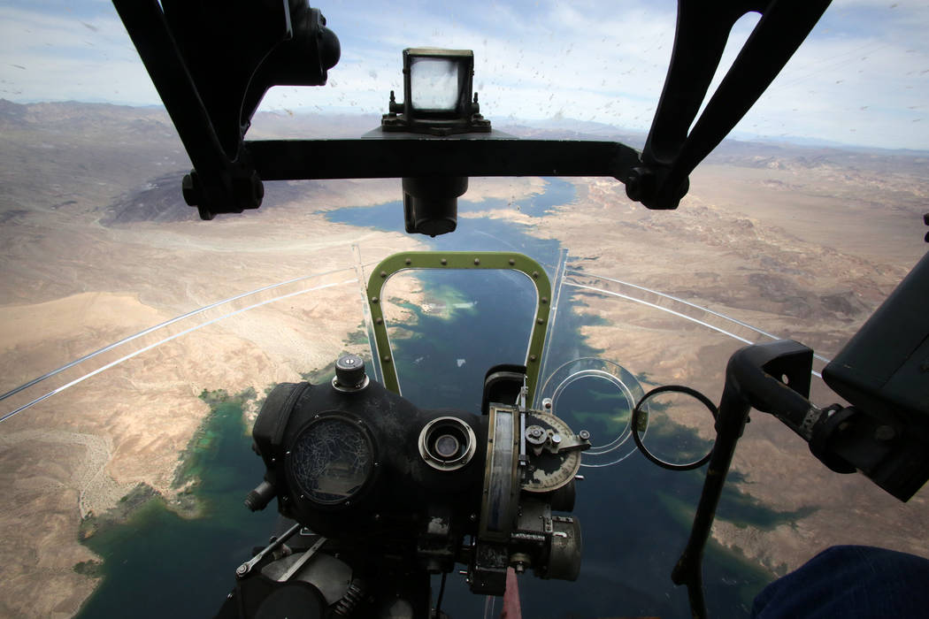 Bombardier’s view from the nose of a B-17 Flying Fortress, part of the Wings of Freedom ...