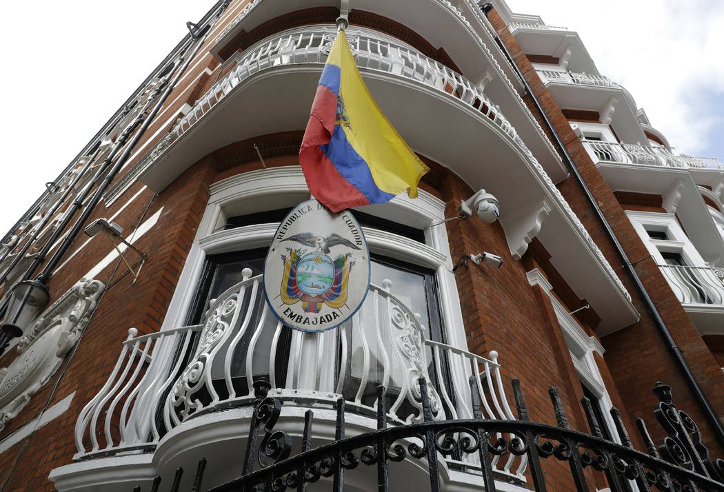 An external shot of the Ecuadorian Embassy in London, after WikiLeaks founder Julian Assange wa ...