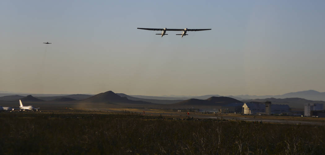 Stratolaunch, a giant six-engine aircraft with the world’s longest wingspan , makes its ...