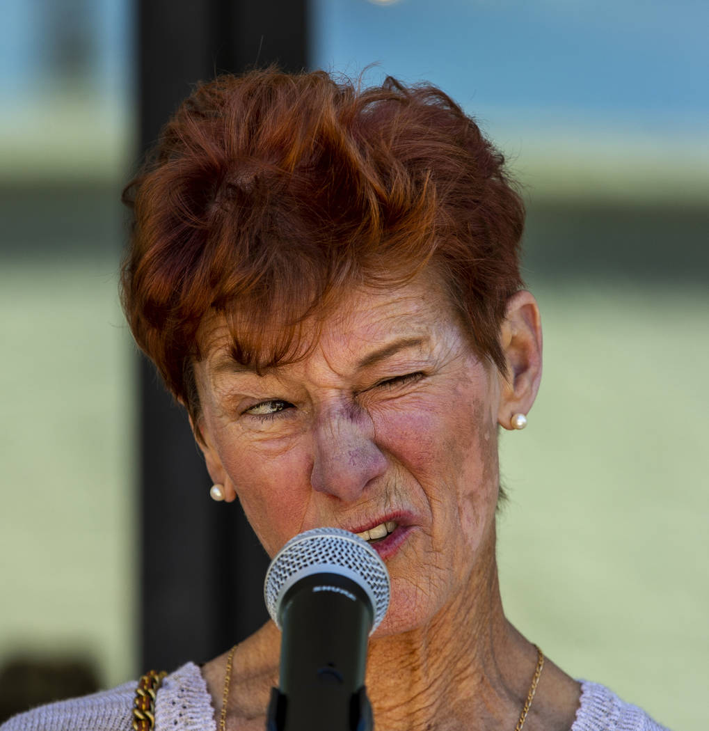 Philanthropist and patron of the arts Beverly Rogers speaks during the launch of The Lucy and g ...