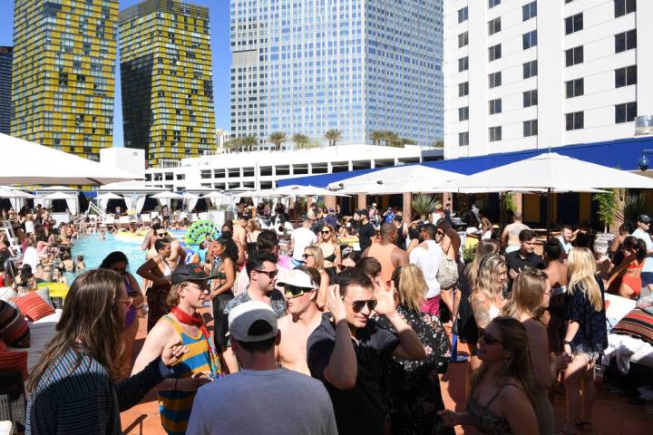 LAS VEGAS, NV - APRIL 13: A general view at the debut weekend of JEMAA - The NoMad Pool Party ...