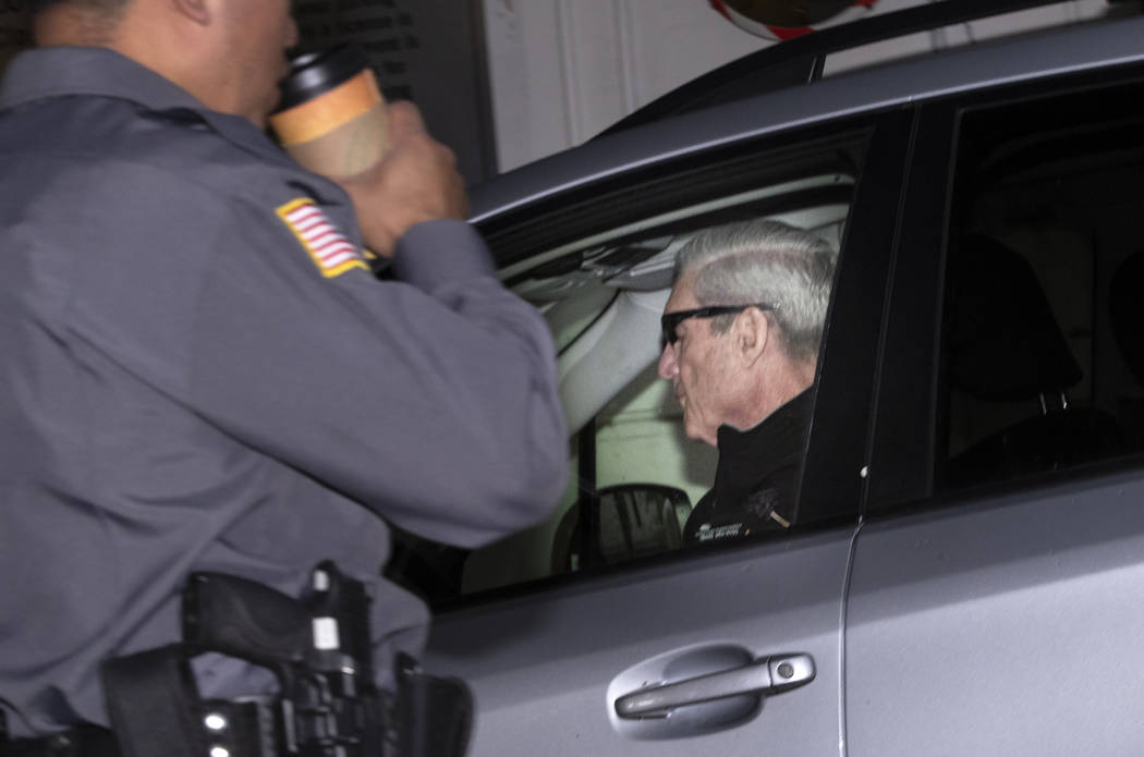 Special counsel Robert Mueller arrives at his office in Washington, Monday, April 15, 2019. Att ...
