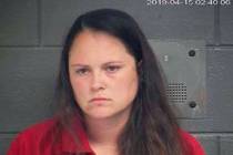Brook Ellen West poses for a booking photo, in Kentucky. West was arrested Monday, April 15, 20 ...