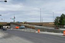 The new Charleston Boulevard eastbound to Martin Luther King Boulevard slip ramp is expected to ...