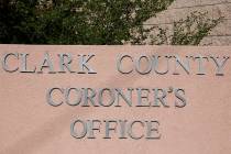 The Clark County Coroner and Medical Examiner office located at 1704 Pinto Lane in Las Vegas. ( ...