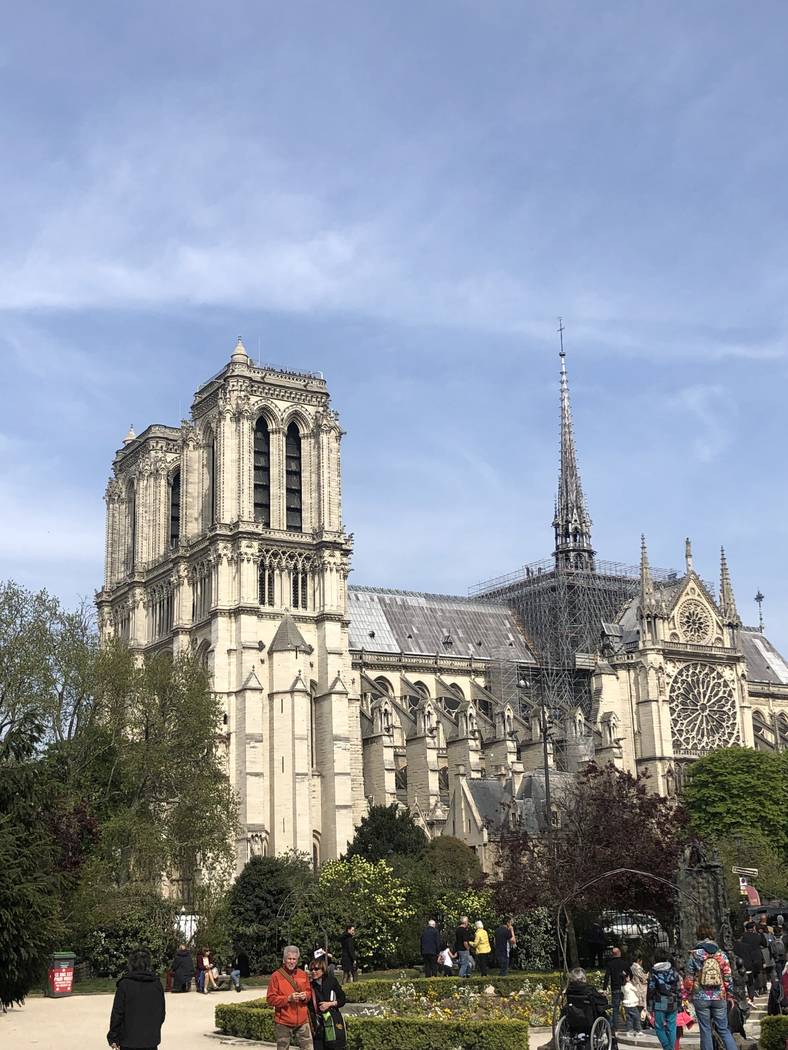 Notre Dame Cathedral in Paris is shown about 30 minutes before fire broke on Monday April 15, 2 ...