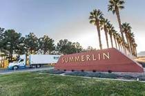 Traffic travels eastbound on the Summerlin Parkway on Thursday, Feb. 28, 2019, in Las Vegas. Th ...
