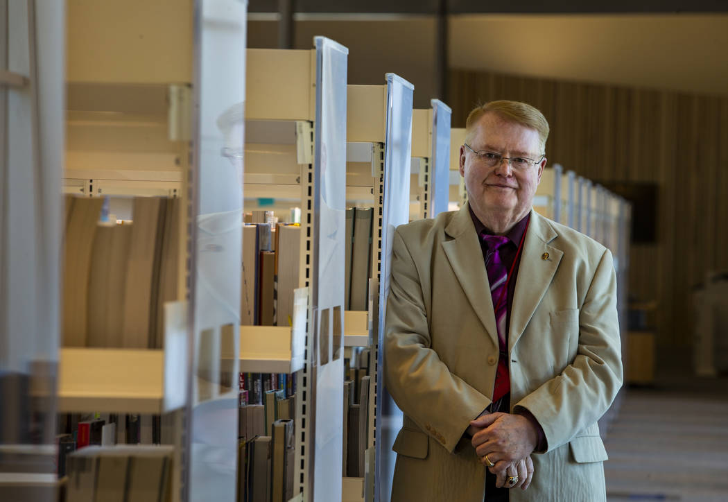 Library director Ron Heezen is pleased with the fine work completed on the new East Las Vegas L ...