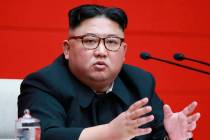 North Korean leader Kim Jong Un attends the 4th Plenary Meeting of the 7th Central Committee of ...